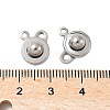 Non-Tarnish 201 Stainless Steel Snap Clasps STAS-K212-02P-3