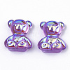 Electroplate Transparent Resin Cabochons X-RESI-N022-101-2
