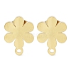 Flower Ion Plating(IP) 304 Stainless Steel Stud Earring Findings STAS-I206-94G-1