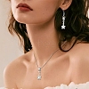 10Pcs Alloy Crystal Rhinestone Star European Dangle Charms MPDL-YW0001-06-6