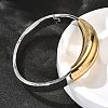 304 Stainless Steel Hinged Bangles for Women BJEW-C091-02E-GP-3