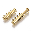 201 Stainless Steel Magnetic Slide Lock Clasps STAS-S079-159G-2