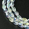 Transparent Electroplate Glass Beads Strands GLAA-K064-04A-AB03-3