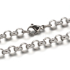 304 Stainless Steel Rolo Chains Necklaces NJEW-F112-13-1
