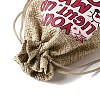 12Pcs 4 Styles Valentine's Day Printed Rectangle Burlap Cloth Packing Pouches ABAG-U006-02D-5