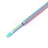 Double Head Stainless Steel Cuticle Pusher and Cutter MRMJ-WH0063-54-3