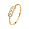 Rectangle Rack Plating Brass Micro Pave Cubic Zirconia Bracelets for Women BJEW-M040-07G-1