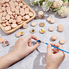 200Pcs Beech Wooden Round Pieces WOOD-NB0002-94B-3