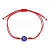 Handmade Lampwork Evil Eye Bead Braided Bracelets BM5229-1-1