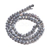 Opaque Solid Color Electroplate Glass Beads Strands EGLA-XCP0001-15-3