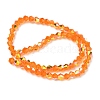 Electroplate Transparent Glass Beads Strands EGLA-K015-18H-2