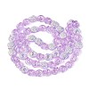 Electroplate Transparent Glass Beads Strands EGLA-Q136-02A-05-2