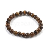 Natural Tiger Eye Bead Stretch Bracelets BJEW-K212-B-028-4