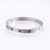 304 Stainless Steel Bangles BJEW-P223-19P-02-3