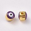 Alloy Enamel European Beads LS-ENAM-WH0047-14D-1