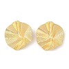 Lotus Leaf Iron Stud Earrings EJEW-L096-004G-2