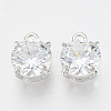 Alloy Cubic Zirconia Charms ZIRC-Q017-018P-1