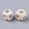 Printed Natural Wood Beads WOOD-T026-001H-2