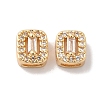 Brass Micro Pave Clear Cubic Zirconia Beads KK-G503-22G-1