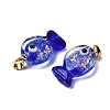 Handmade Dichroic Foil Lampwork Pendants DICH-G001-01G-08-2