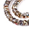 Electroplate Transparent Glass Beads Strands X-EGLA-N022-04A-D03-3