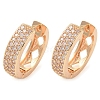 Rack Plating Brass Clear Cubic Zirconia Hoop Earrings EJEW-M090-01G-04-4