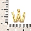 Rack Plating Brass Micro Pave Cubic Zirconia Pendants KK-L226-100G-W-3