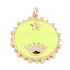 Brass Micro Pave Cubic Zirconia Pendants KK-P201-11G-2