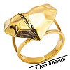 Geometric Heart Shape Stainless Steel Open Cuff Ring for Unisex Jewelry UP7409-2-1