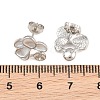 Brass Enamel Stud Earring Findings KK-CBA58F9-01P-03-3
