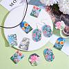 24Pcs 6 Style Acrylic Pendants FIND-SZ0003-04-4