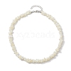 Bohemia Natural White Mother of Pearl Shell Chip Beaded Necklaces NJEW-JN04784-01-4