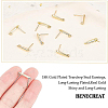 BENECREAT 40Pcs Brass Stud Earring Findings KK-BC0009-04-3