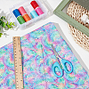 Leopard Print Rainbow Pattern Polycotton Fabric DIY-WH0028-18A-4