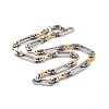 PVD Vacuum Plating 304 Stainless Steel Oval Link Chains Necklace STAS-E160-15GP-1