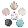 Natural Mixed Gemstone Pendants G-N326-30-1