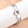 Crown Heart 304 Stainless Steel Links BJEW-D379-18P-4