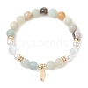 8.5mm Round Gemstone Beaded Stretch Bracelets BJEW-JB10518-3