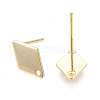 Brass Stud Earring Findings X-KK-N186-60-2