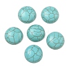 Craft Findings Dyed Synthetic Turquoise Flat Back Dome Cabochons X-TURQ-S266-14mm-01-4