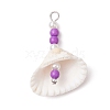 5Pcs 5 Colors Natural Clam Shell Pendants PALLOY-JF03354-2