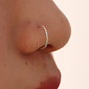 Brass Twisted Hoop Nose Ring for Women Men WGDFE60-01-2