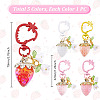 5Pcs Acrylic Strawberry Pendant Decoration KEYC-GA00006-02-2