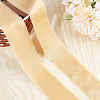 3 Rolls Polyester Satin Frayed Ribbon OCOR-DR0001-03C-5