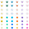 870Pcs 24 Colors Opaque & Transparent Acrylic Beads MACR-PA0001-40-7