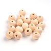 Unfinished Natural Wood Beads Spacer Craft Beads for DIY Macrame Rosary Jewelry X-WOOD-S651-10mm-LF-1