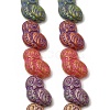 Painted Glass Beads Strands GLAA-Z021-08B-1