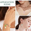 10Pcs 5 Styles Glass & Alloy & Acrylic Pendants PALLOY-YW00219-6
