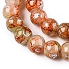 Drawbench Crackle Glass Beads Strands GLAA-N006-8mm-08-3