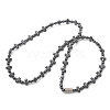 Non-Magnetic Hematite Beads Bracelets for Women Men NJEW-R020-01-4